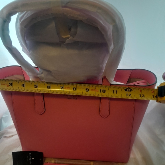 New Kate Spade Staci Medium Leather Tote & Leila 8"Med Wristlet Blossom Pink - Picture 10 of 16